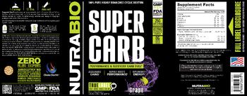 NutraBio Super Carb Grape - supplement