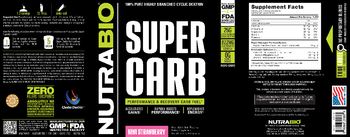 NutraBio Super Carb Kiwi Strawberry - supplement