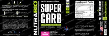 NutraBio Super Carb Kiwi Strawberry - supplement