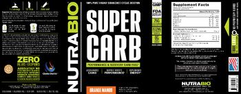 NutraBio Super Carb Orange Mango - supplement