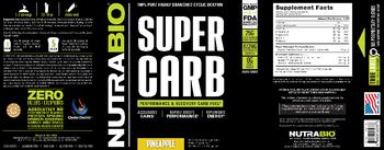 NutraBio Super Carb Pineapple - supplement