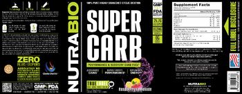 NutraBio Super Carb Raspberry Lemonade - supplement