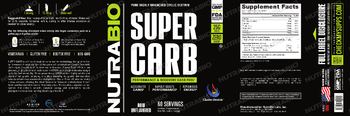 NutraBio Super Carb Raw Unflavored - supplement