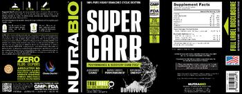 NutraBio Super Carb Unflavored - supplement