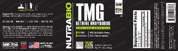 NutraBio TMG Betaine Anhydrous - supplement