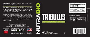 NutraBio Tribulus 500 mg - supplement
