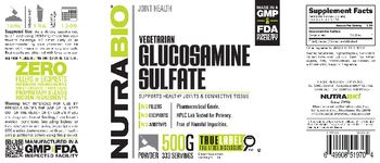 NutraBio Vegetarian Glucosamine Sulfate - supplement