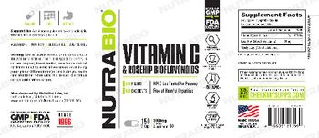 NutraBio Vitamin C & Rosehip Bioflavonoids - supplement