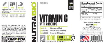 NutraBio Vitamin C With Rosehips 1000 Milligrams - supplement