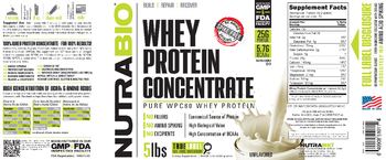 NutraBio Whey Protein Concentrate Unflavored - supplement