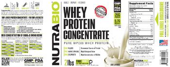 NutraBio Whey Protein Concentrate Unflavored - supplement