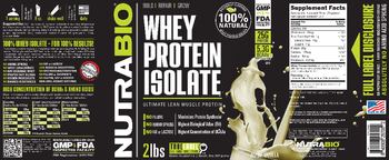 NutraBio Whey Protein Isolate Alpine Vanilla - supplement