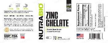 NutraBio Zinc Chelate 30 mg - supplement
