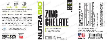 NutraBio Zinc Chelate 30 mg - supplement