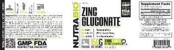 NutraBio Zinc Gluconate - supplement