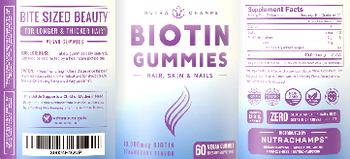 NutraChamps Biotin Gummies 10,000 mcg Strawberry Flavor - supplement