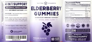 NutraChamps Elderberry Gummies Natural Berry Flavor - supplement
