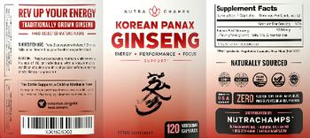 NutraChamps Korean Panax Ginseng - supplement