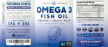 NutraChamps Omega 3 Fish Oil 3,600 mg Natural Lemon Flavor - supplement