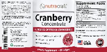 Nutracraft Cranberry Concentrate 252 mg - supplement