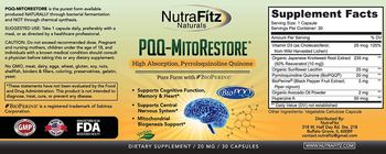 NutraFitz Naturals PQQ-MitoRestore - supplement