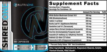 NutraOne ShredOne - supplement