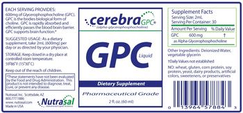 Nutrasal Cerebra GPC - supplement