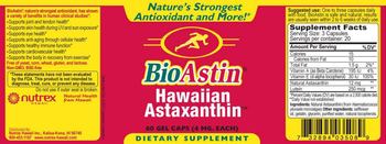 Nutrex Hawaii BioAstin Hawaiian Astaxanthin - supplement
