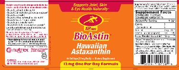 Nutrex Hawaii BioAstin Hawaiian Astaxanthin 12 mg - supplement
