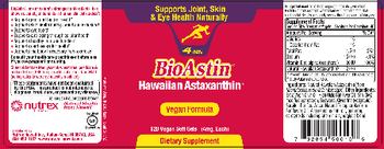 Nutrex Hawaii BioAstin Hawaiian Astaxanthin 4 mg - supplement