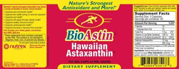 Nutrex Hawaii BioAstin Hawaiian Astaxanthin - supplement