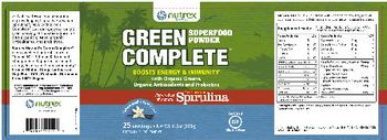 Nutrex Hawaii Green Complete Superfood Powder Natural Vanilla Bean Flavor - supplement