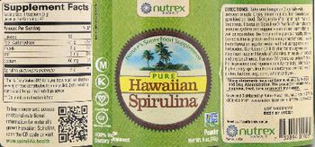Nutrex Hawaii Pure Hawaiian Spirulina - these statements have not been evaluated by the food and drug administration this product is not int