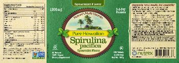 Nutrex Hawaii Pure Hawaiian Spirulina Pacifica 1,000 mg Spearmint Flavor - supplement