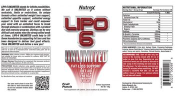 Nutrex Lipo 6 Unlimited Fruit Punch - supplement