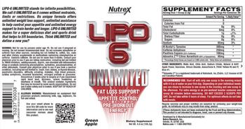 Nutrex Lipo 6 Unlimited Green Apple - supplement