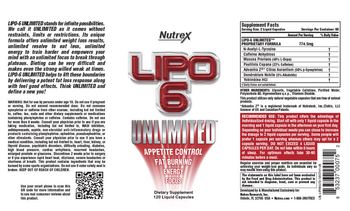 Nutrex Lipo 6 Unlimited - supplement