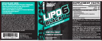 Nutrex Research Black Series Lipo6 Black Hers Ultra Concentrate - supplement