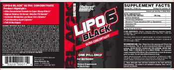 Nutrex Research Black Series Lipo6 Black Ultra Concentrate - supplement