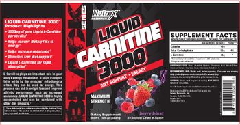 Nutrex Research Black Series Liquid Carnitine 3000 Berry Blast - supplement