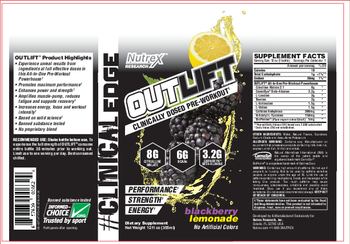 Nutrex Research #Clinical Edge Outlift Blackberry Lemonade - supplement
