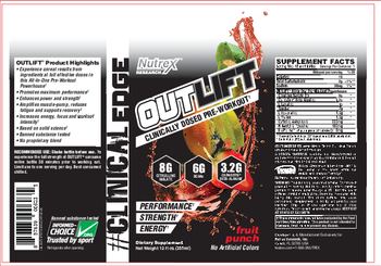 Nutrex Research #Clinical Edge Outlift Fruit Punch - supplement