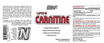 Nutrex Research Lipo-6 Carnitine - supplement