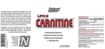 Nutrex Research Basix Series Lipo-6 Carnitine - supplement