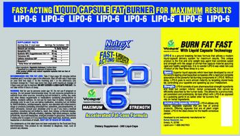Nutrex Research Lipo 6 Maximum Strength - supplement