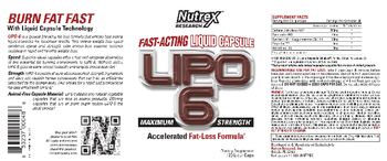 Nutrex Research Lipo 6 Maximum Strength - supplement