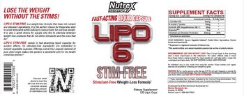 Nutrex Research Lipo 6 Stim-Free - supplement