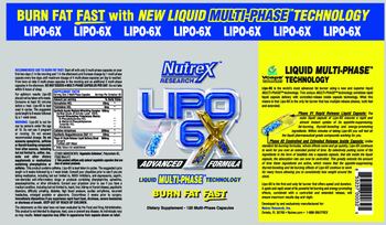 Nutrex Research Lipo 6X Advanced Formula - supplement