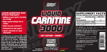 Nutrex Research Black Series Liquid Carnitine 3000 Cherry Lime - supplement