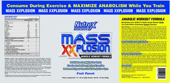 Nutrex Research Mass XXplosion Fruit Punch - supplement